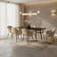 Extendable Metal Base Dining Table-2108697208