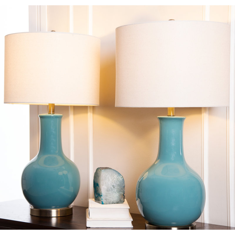 Ceramic Table Lamp, Blue