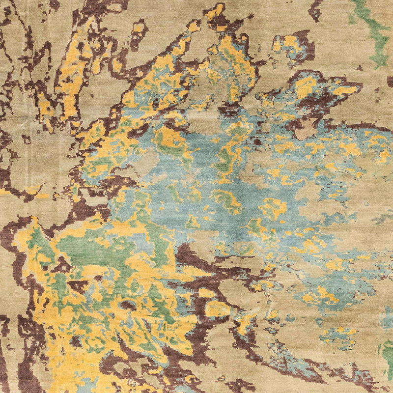 Abstract Indoor Rug, Square 8'