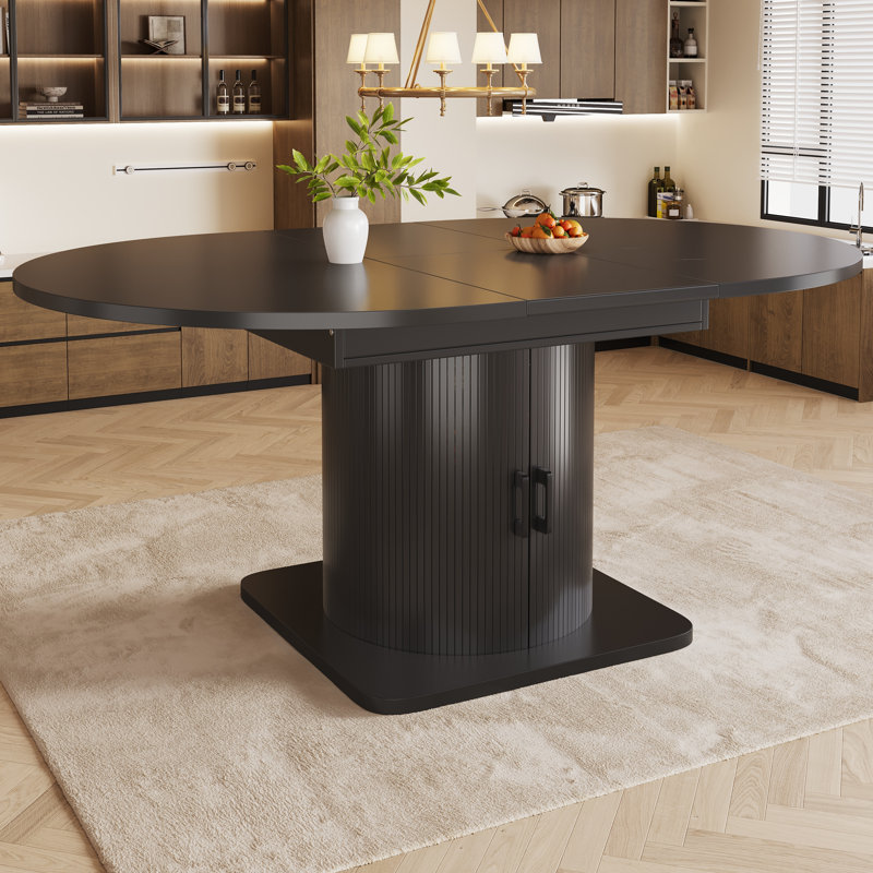 Extendable Dining Table, black