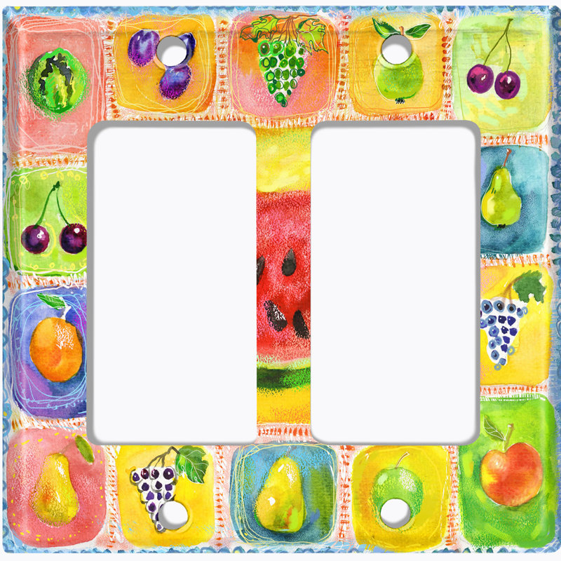 Food & Beverage 2 - Gang Toggle Light Switch Standard Wall Plate