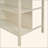 Solid Wood Rustic 45" Stationary Kitchen Island, Rubber Wood Butcher Block Dining Table Prep Table With 2 Open Shelves For Small Places,Walnut+Cream White
