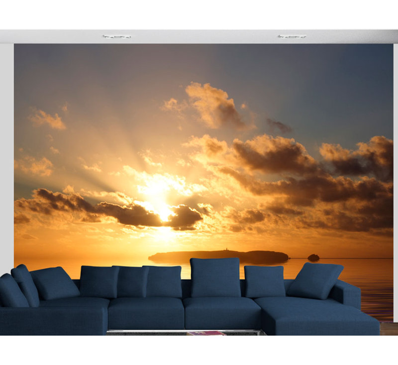 Sea Sunset 270cm x 350cm Wallpaper, 400 cm L x 309 cm W