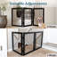 Barrière pour chien autoportante PETMAKER - Clôture intérieure pliable à 3 panneaux - 138,4 x 60 cm - Barrière pour escaliers, corridors ou portes (noir)-126452251-111706780-126452248