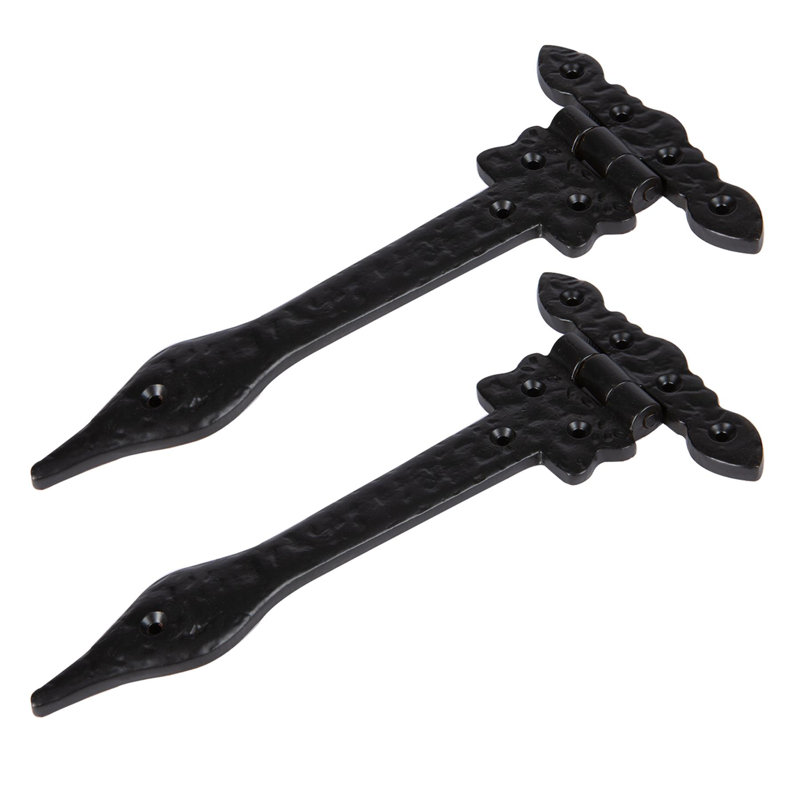 Hammer & Tongs - Ornate T-Hinge - W230mm - Black