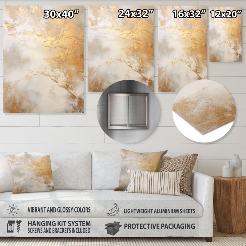 - Abstract Metal Wall Art Prints, 32" H x 24" W x 1" D
