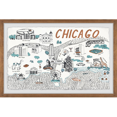 " Chicago Sites And Attractions Map II " by Marmont Hill