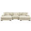 Grand grand canapé modulaire rembourré en velours côtelé beige à 3 sièges pour plus de confort Facile à assembler - Rempli de canapé Installation simple