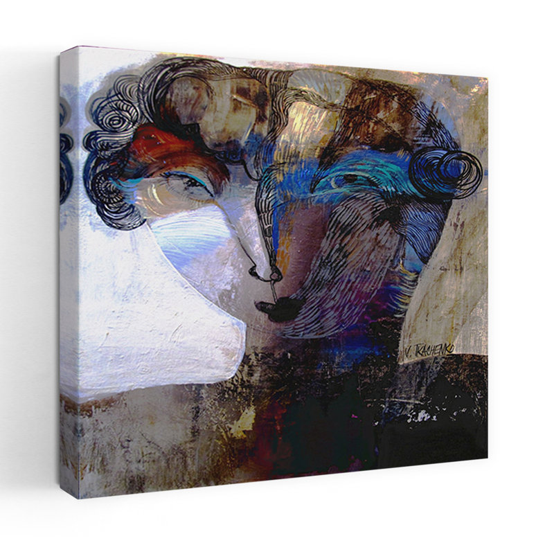 Art contemporain, art contemporain abstrait, H 36 po x l 36 po