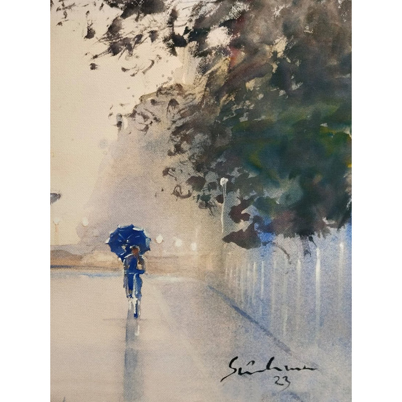 MySore - Un regard sur la mousson | Aquarelle sur papier | Par Sirish M N