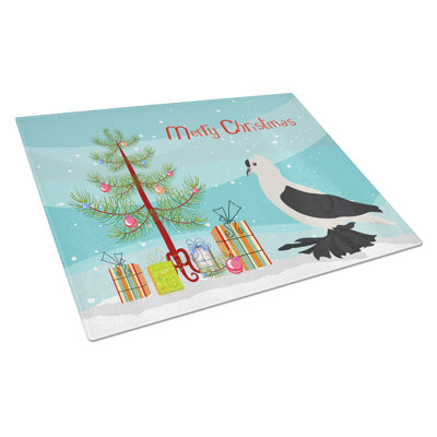 Caroline's Treasures Tempered Glass Saxon Fairy Swallow Pigeon Christmas Cutting Board