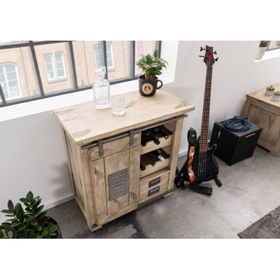 Railway 80cm Solid Wood Mini Bar
