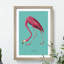 Flamingo in Teal by John James Audubon - Picture Frame Graphic Art on MDF-62801679-62801687
