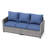 Vancamp 79" Wide Outdoor All-Weather Wicker Patio Sofa With Cushions-670942946