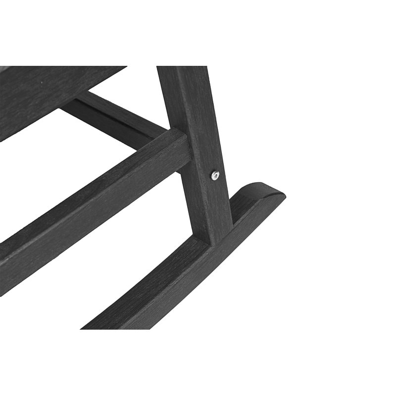 Ensemble de chaises berçantes d'extérieur avec table d'appoint, Noir