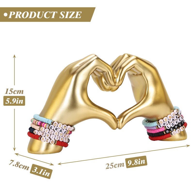 Heart Heart Sculpture, Gold