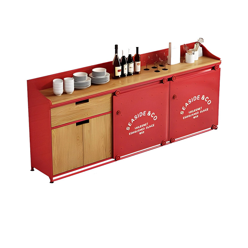 Erfan Sideboard, Red, 35.43" H x 70.86" W x 15.74" D