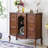 Modern Walnut Solid Wood Accent Cabinet