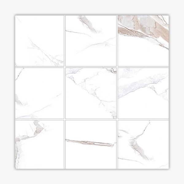 Calacatta 12" x 12" Porcelain Grid Mosaic Wall & Floor Tile