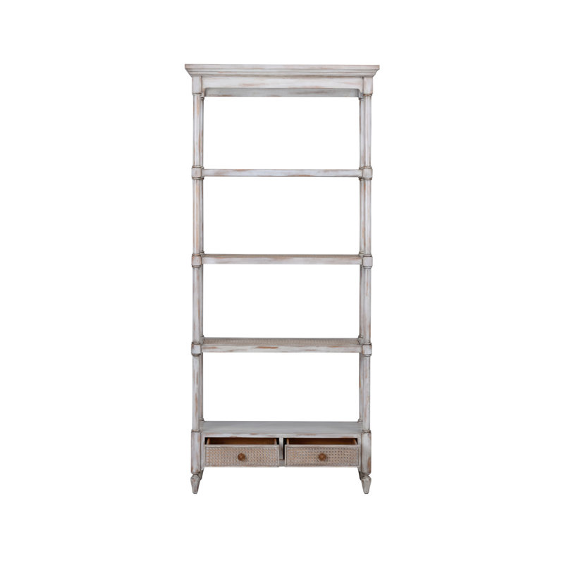 Summer House 80.5'' H x 36'' W Wood Etagere Bookcase