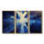 Toile avec cadre flottant or
