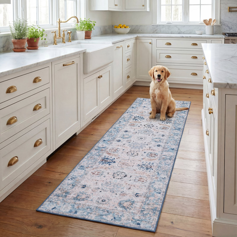 Kerge Tucson Performance Machine Washable Southwestern Rug, Runner 2'6" x 8'