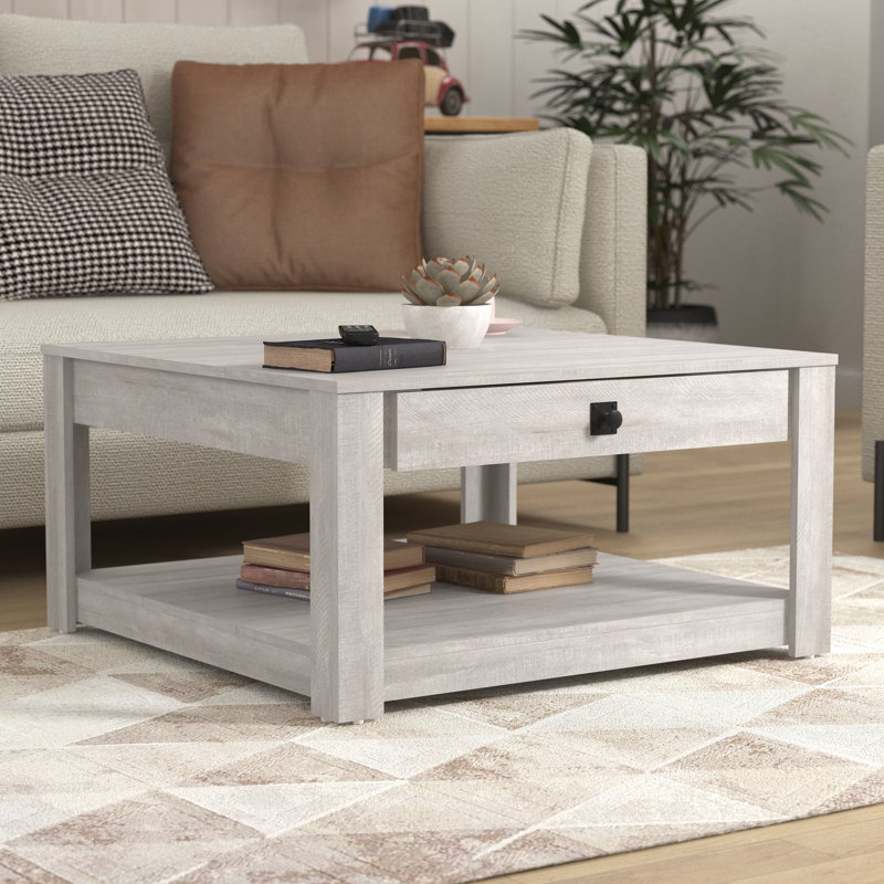 Allyannah Coffee Table with Drawer, Dusty Gray Oak