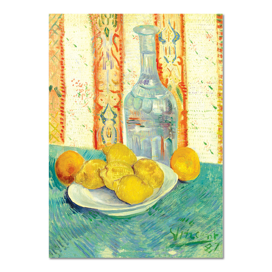 Kunstdruck Krug und Teller mit Zitrusfrüchten von Vincent Van Gogh