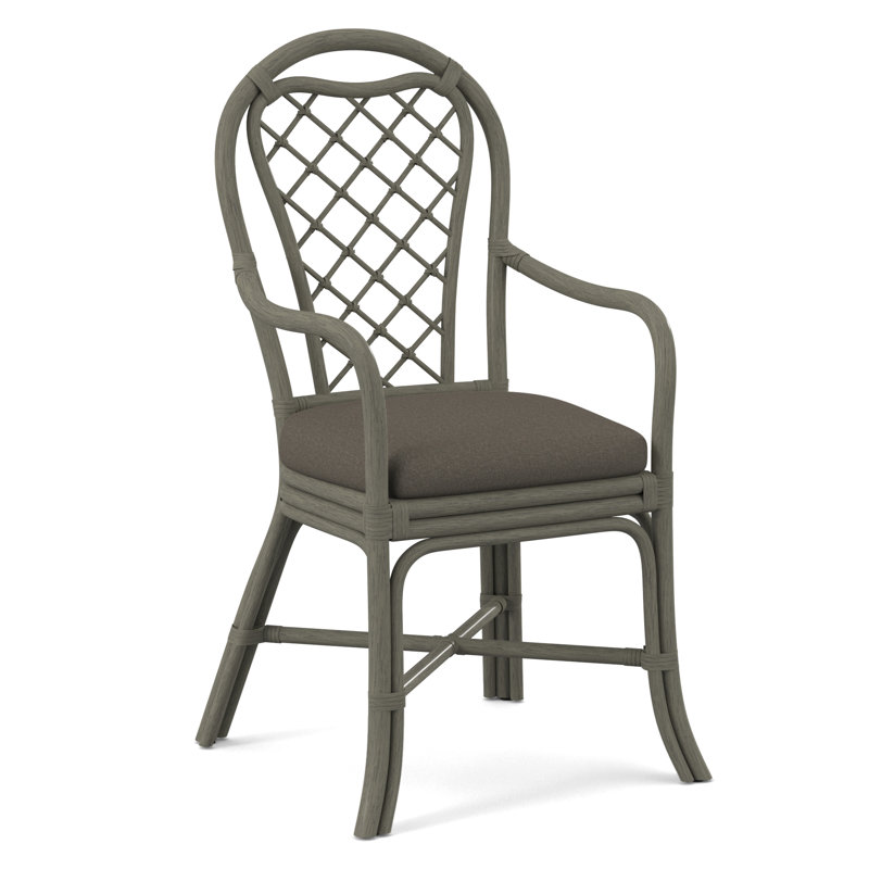 Trellis Dining Arm Chair, Greystone, Gray Sugar Performance; 0863-84