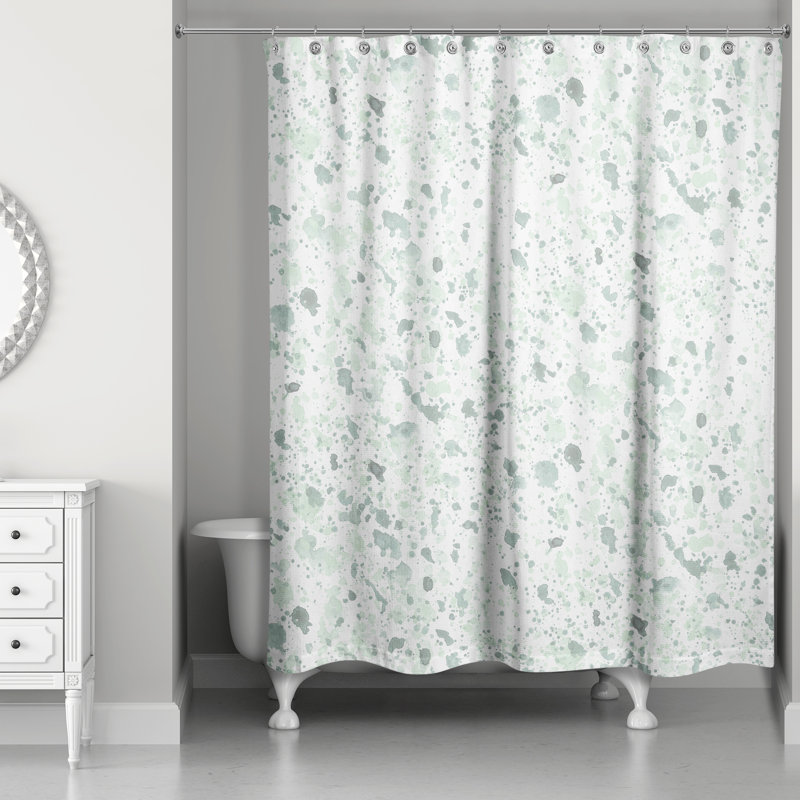 Rideau de douche simple Perine, Bleu