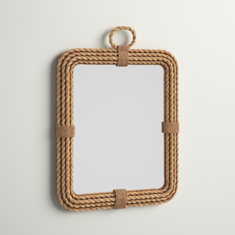 Bristol Rope Flat Wall Mirror, Natural