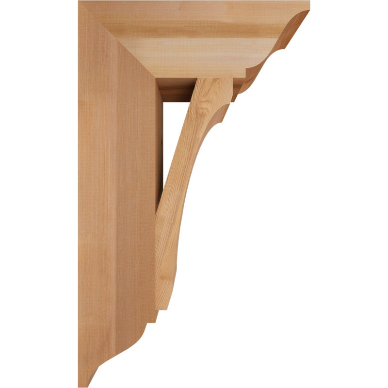 Support en bois rustique traditionnel BKTLEC01, Cèdre rouge de l'Ouest (lisse), H 30 po x l 5,5 po x P 18 po
