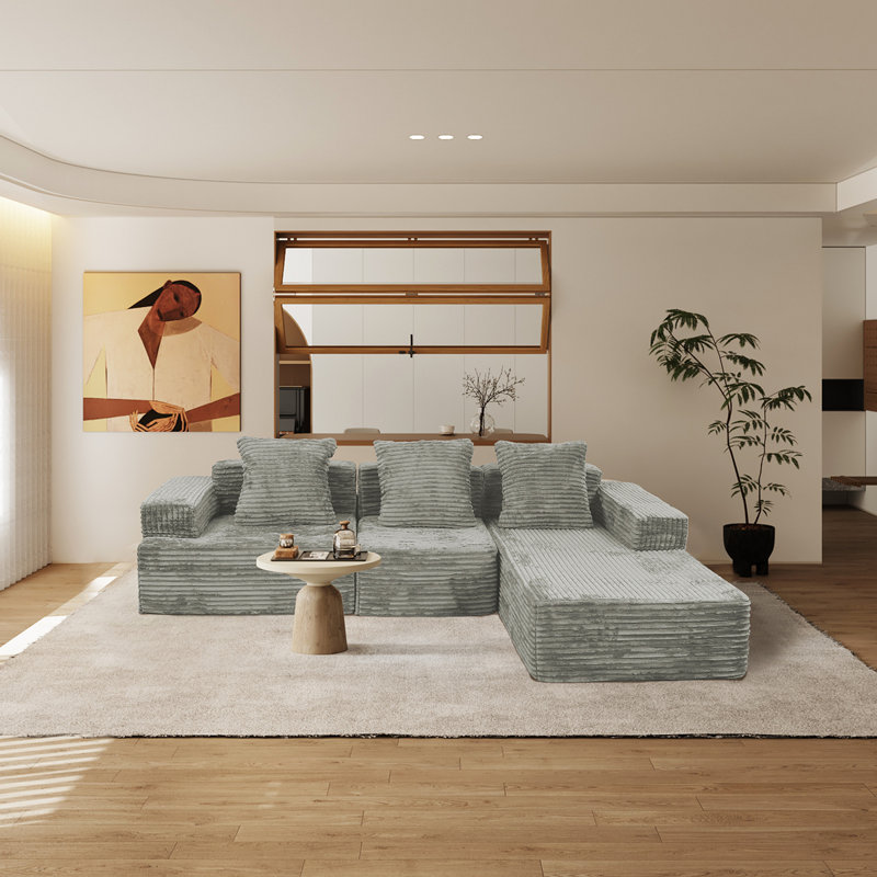 Canapé modulaire convertible, Gris antique