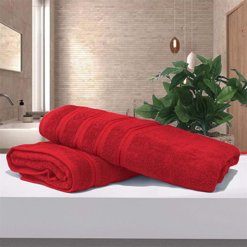 100% Cotton Bath Sheet, Red