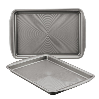 Nonstick Bakeware Set, Nonstick Cookie Sheet / Baking Sheet - 2 Piece, Grey