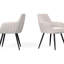 Ensemble de 2 chaises d'appoint rembourrées avec pieds en métal