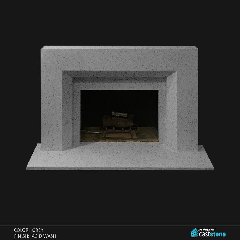 Pima Fireplace Surround, Acid Wash Gray