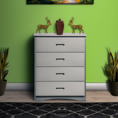 Solid Wood 30'' W 4 - Drawer Dresser