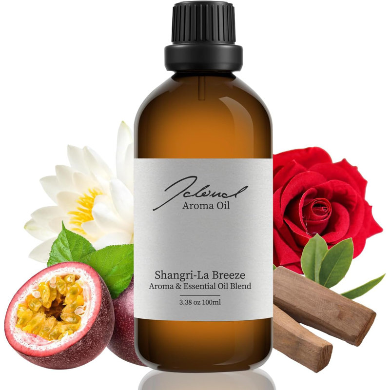 Huile essentielle pour aromathérapie à base de bois de cèdre et de santal inspirée de l'huile essentielle de shangri-la brise, parfum de luxe et d'hôtel pour diffuseur - 100 ml