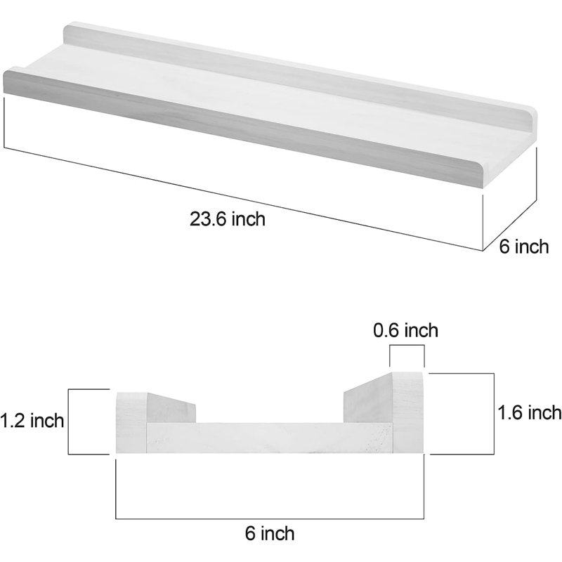 2 Piece Floating Shelf