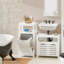 Wood Cabinet Laundry Hamper with Handles