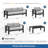 All-Weather 5-Piece Modern Metal Patio Furniture Set-1565303456