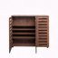 Armoire de rangement à chaussures en bois avec portes à persiennes