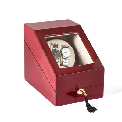 Boîte à montre en bois automatique double