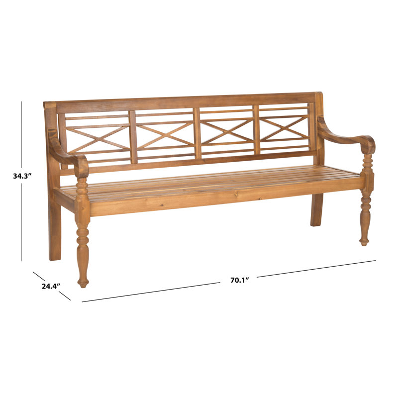 Banc de jardin en bois Paull, Naturel