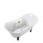 Baignoire de trempage sur pieds 60 "avec drain, pattes et plateau en bambou 60" Streamline-575593997-575594043