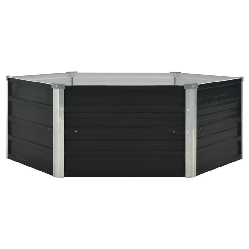 vidaXL Raised Garden Bed Anthracite Galvanized steel, Anthracite