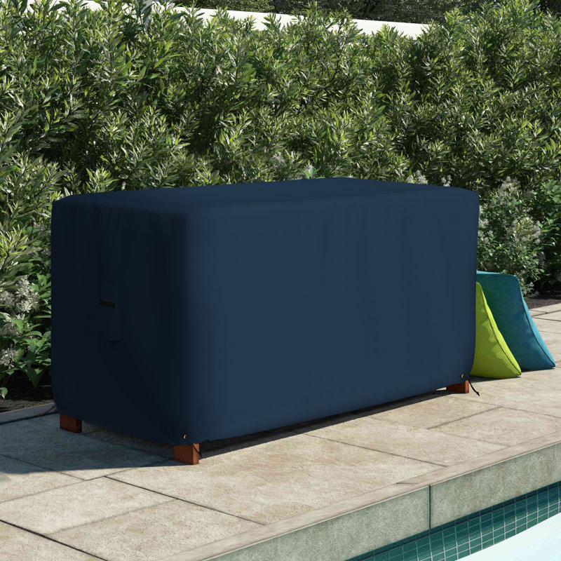 Devoko Heavy-Duty Waterproof Rectangle Ottoman Outdoor Deck Box Cover, DecksploreOutdoor Rectangle Storage Box Bench Patio Deck Box Cover