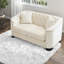 Canapés à compression, 59 po. Chesterfield moderne en velours beige pour la maison