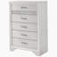 Commode de chambre blanche à 6 tiroirs-214402578